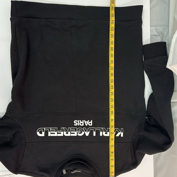 Karl Lagerfeld Black Sweatshirt with White Logo - Size Large - Picture 8 of 8